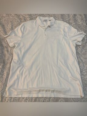Calvin Klein Liquid Touch Stretch Polo Men’s XL White 95% Cotton